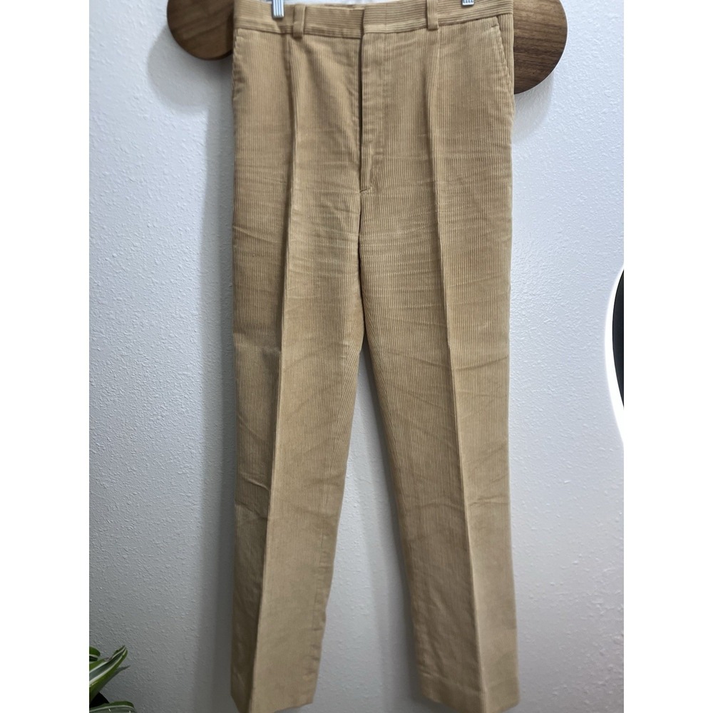 VTG 90s David Brooks Corduroy Dress‎ Pants Camel Color Size 16 Office Business